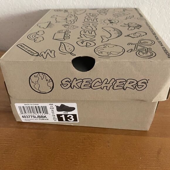 NWT Skechers Little Boy's Black Microspec Max-Torvix Sneaker Size 13 13T - Picture 10 of 10